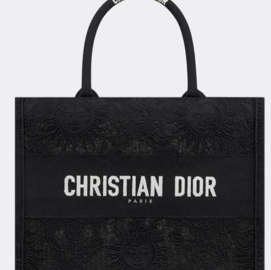 Christian Dior ディオール DIOR BOOK TOTE ブックトート ミディアムバッグ マクラメ ブラック