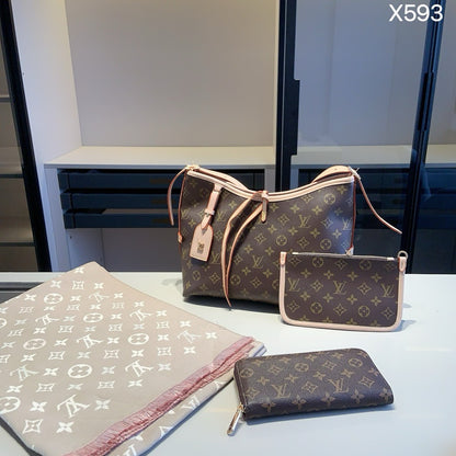 Louis Vuitton  LV,4点セット.  バッグ  ,財布，マフラー