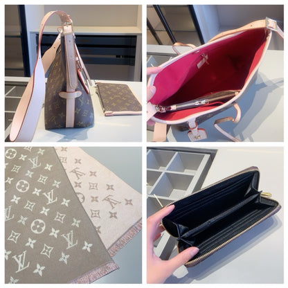 Louis Vuitton  LV,4点セット.  バッグ  ,財布，マフラー